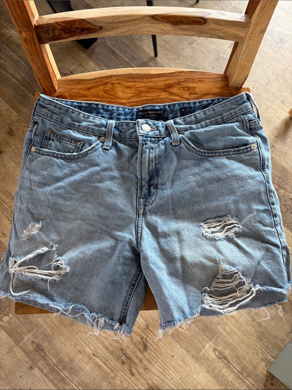 Lucky Brand Light Blue Distressed Denim Cutoff Shorts